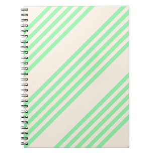 Cuaderno Green and beige five stripes pattern