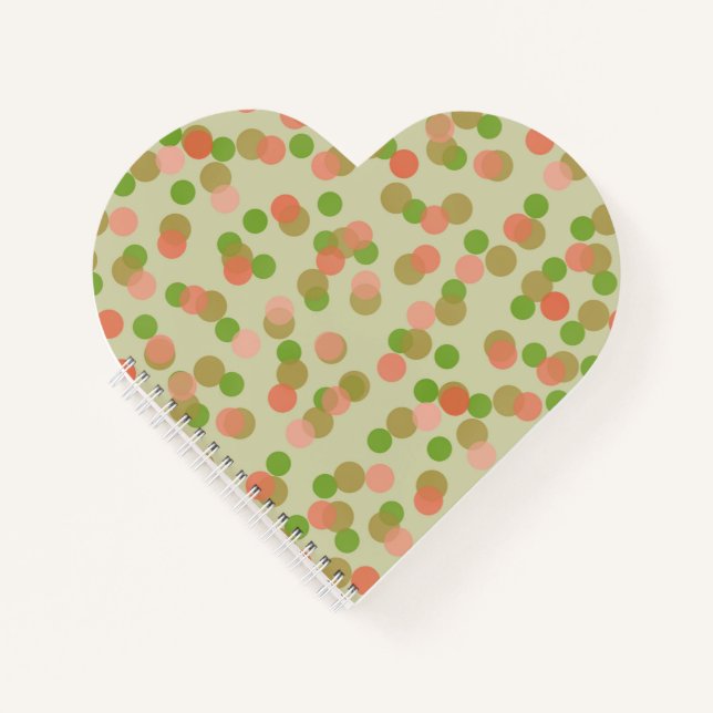 Cuaderno Green and Peachy Pink Polka Dots (Anverso)