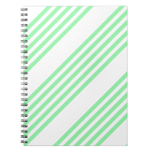 Cuaderno Green and white five stripes pattern