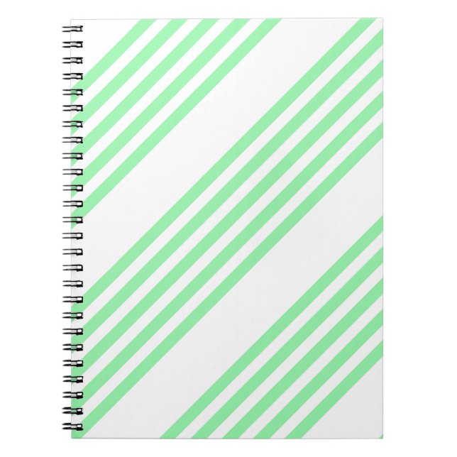 Cuaderno Green and white five stripes pattern (Frente)