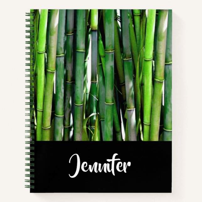 Cuaderno Green Bamboo Stalks Nature Photography (Anverso)
