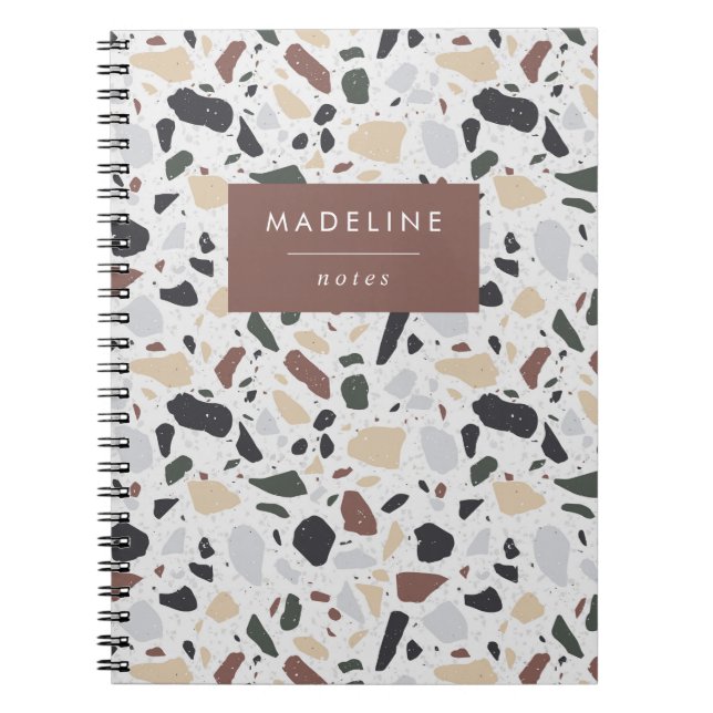 Cuaderno Green Brown y Gold Terrazo (Frente)