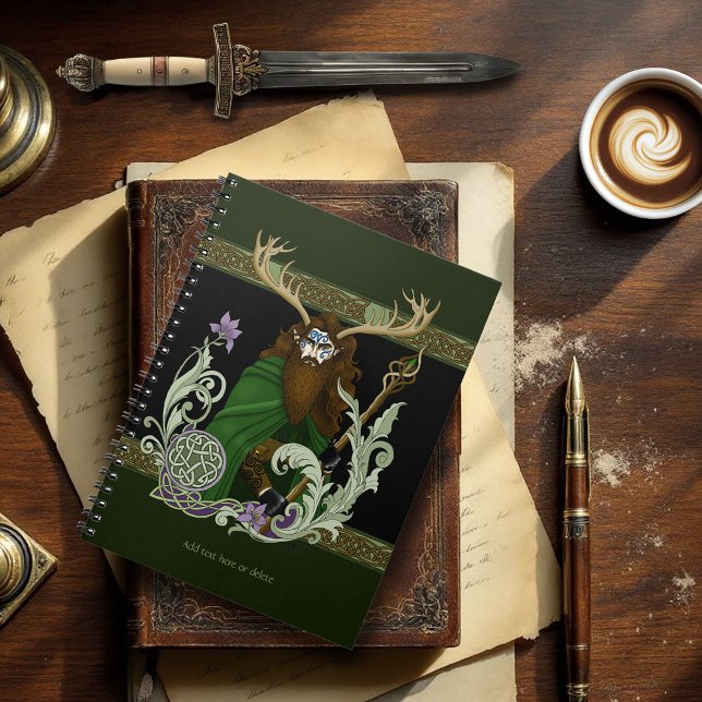 Cuaderno Green Celtic Antlers Man  (Subido por el creador)