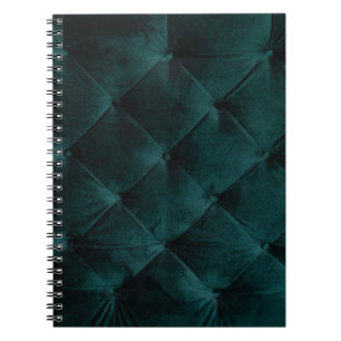 Cuaderno Green de terciopelo: Elegancia textil malaquita