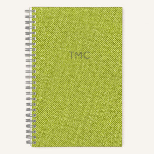 Cuaderno Green Denim Monogram INITIALS Gray Masculine Guay