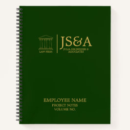 Cuaderno Green Gold Justice Columns Law Firm