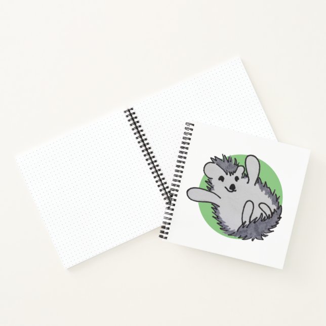 Cuaderno Green Happy Cute Hedgehog (Interior)