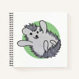 Cuaderno Green Happy Cute Hedgehog