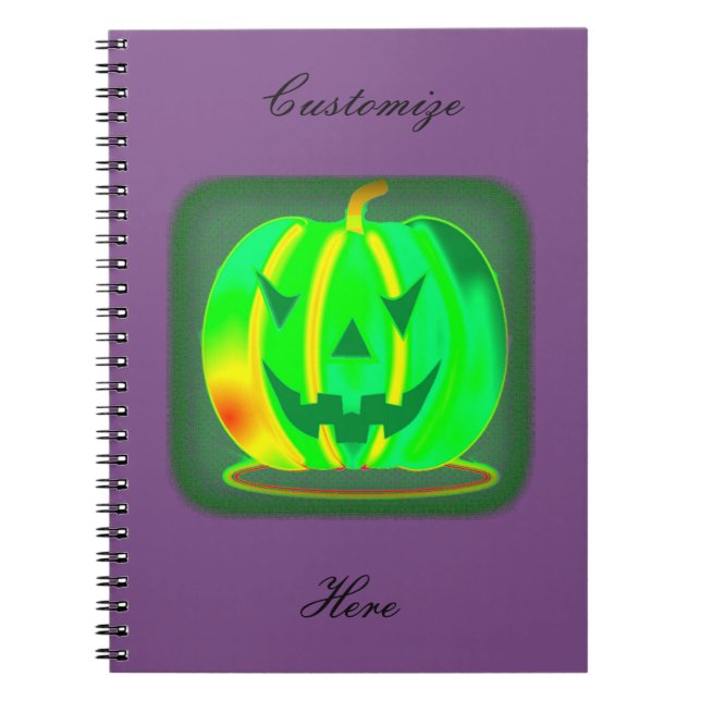 Cuaderno Green Jack o'lantern Halloween Thunder_Cove (Frente)
