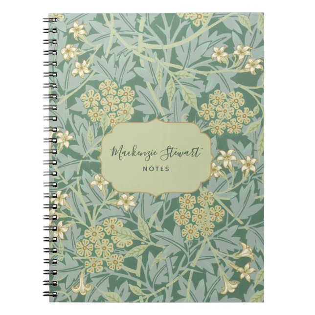 Cuaderno Green Jasmine Floral Pattern (Frente)