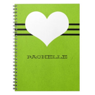 Cuaderno Green Modern Heart Notebook