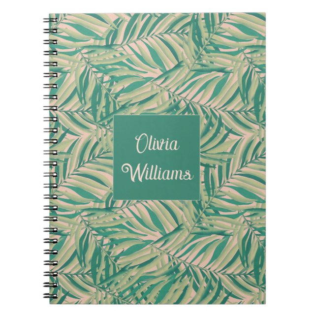 Cuaderno Green Palm Leaves Aesthetic (Frente)