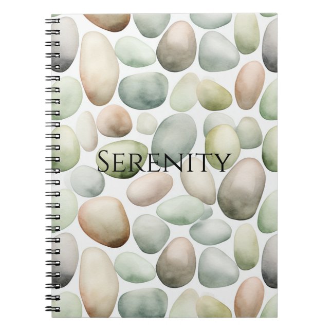 Cuaderno Green Pebbles Stones Rocks Serenity (Frente)