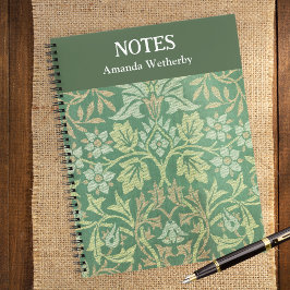 Cuaderno Green personalizado del Jardín de Flores William M