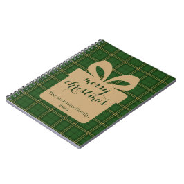 Cuaderno Green Plaid Christmas Festive Pattern -