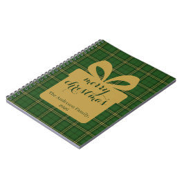 Cuaderno Green Plaid Christmas Festive Pattern -