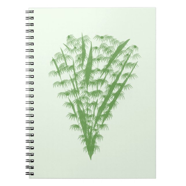 Cuaderno Green plant in the shape of a bouquet. (Frente)