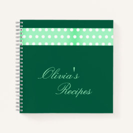 Cuaderno Green Poka Dots
