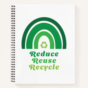 Cuaderno Green Rainbow Environmental Reduce Reuse Reuse Reu