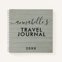 Cuaderno Green Rustic Camping Woods RV Travel Journal