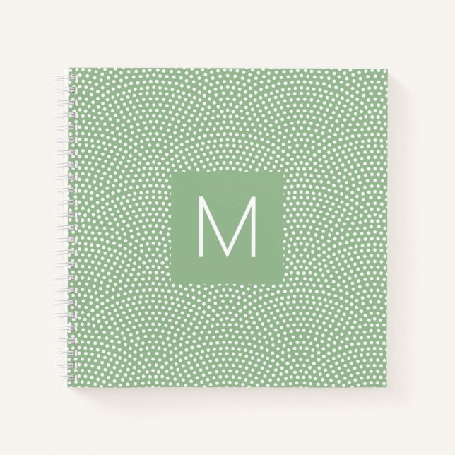 Cuaderno Green Same Komon (piel de tiburón) Monogramado (Anverso)