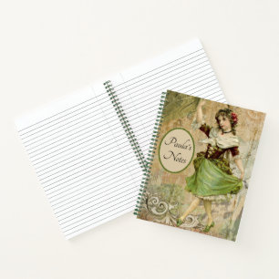Cuaderno Green St. Patrick's Day, Chica de danza victoriana