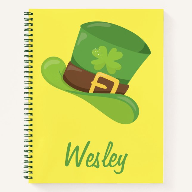Cuaderno Green St. Patrick's Day gorra (Anverso)