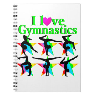 CUADERNO GREEN VERDE, ME ENCANTA EL DISEÑO DE GIMNASTICA