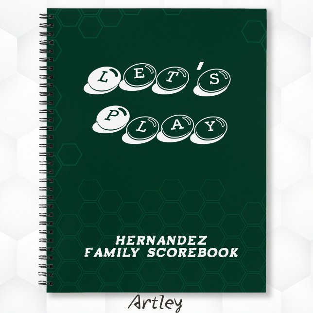 Cuaderno Green White Family Name Board Game Scorebook (Subido por el creador)