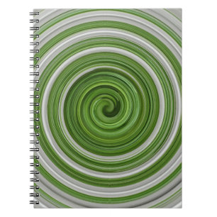 Cuaderno Green-white spiralpattern