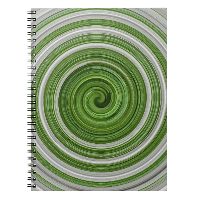 Cuaderno Green-white spiralpattern (Frente)