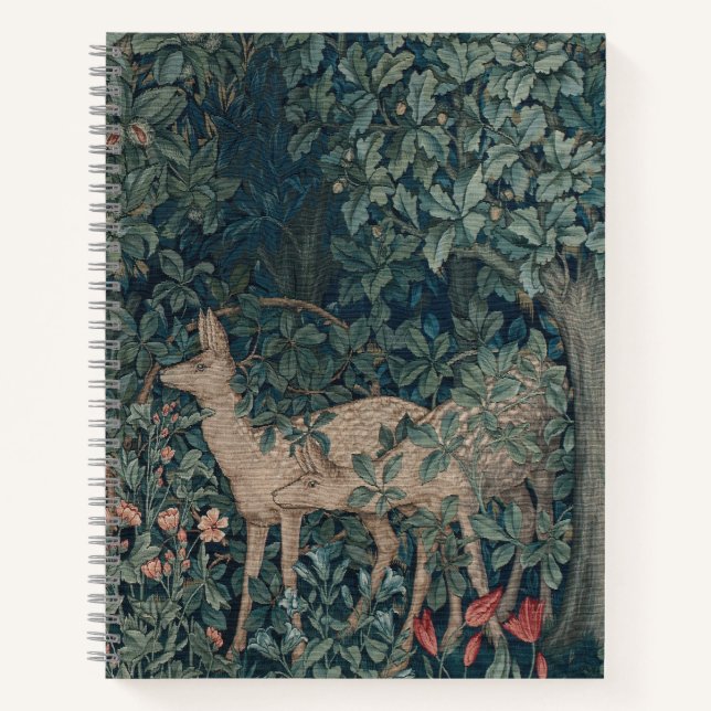 Cuaderno Greenery, Victorian Era Tapestry by Henry Dearle (Anverso)