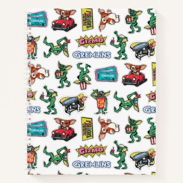 Cuaderno Gremlins™ Diversión con Stickers Patrón (Anverso)