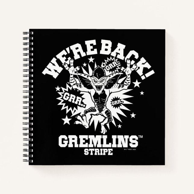 Cuaderno Gremlins | Stripe Estamos de vuelta (Anverso)