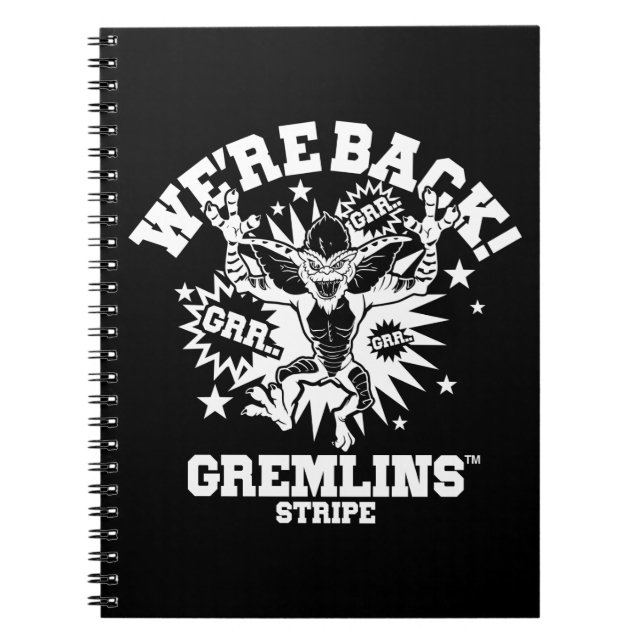 Cuaderno Gremlins | Stripe Estamos de vuelta (Frente)