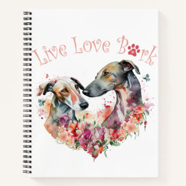 Cuaderno Greyhound Dog Mom Floral