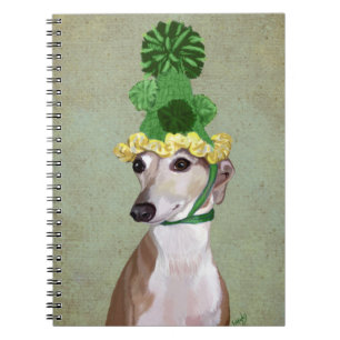 Cuaderno Greyhound en Gorra de punto verde