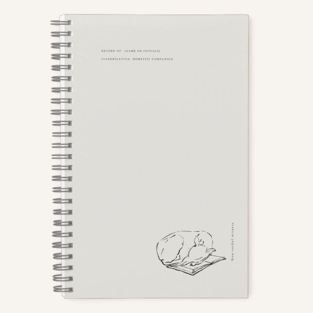 Cuaderno Greyhound- Naturalist Menagerie Archive  (Anverso)