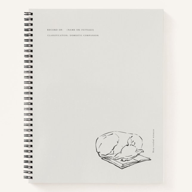 Cuaderno Greyhound- Naturalist Menagerie Archive  (Anverso)