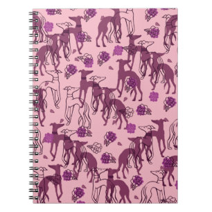 Cuaderno Greyhounds Garden Artwork Greyhound Rosas