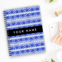 Cuaderno Griego Fret Arabesque Blue, Tu Nombre, Personaliza
