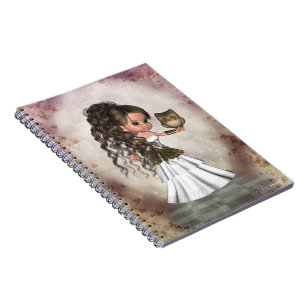 Cuaderno griego hermoso de la diosa de Kawaii