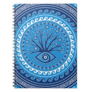Cuaderno Griego Mati Mataki - árbol del mal de ojo de