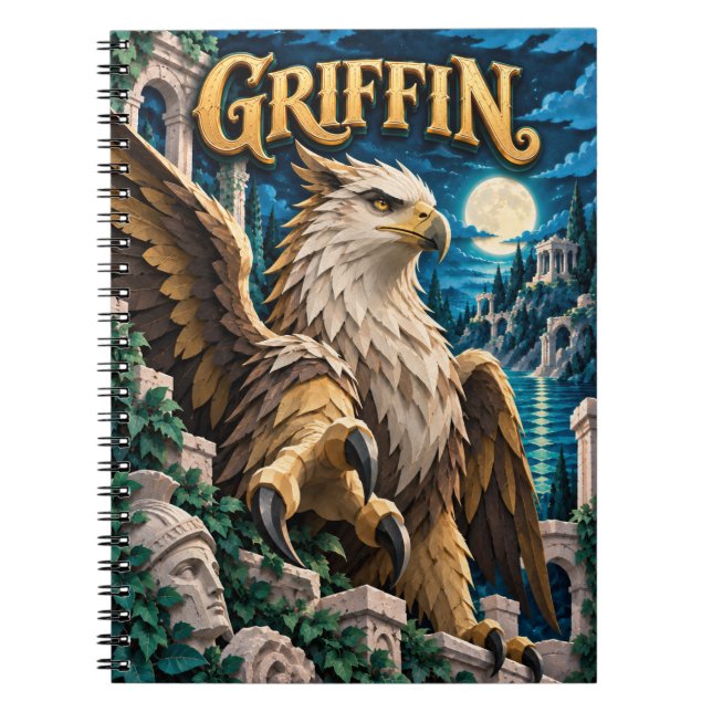 Cuaderno Griffin, monstruo de recorte de papel (Frente)