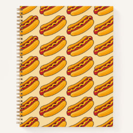 Cuaderno Grilled Hot Dog Pattern