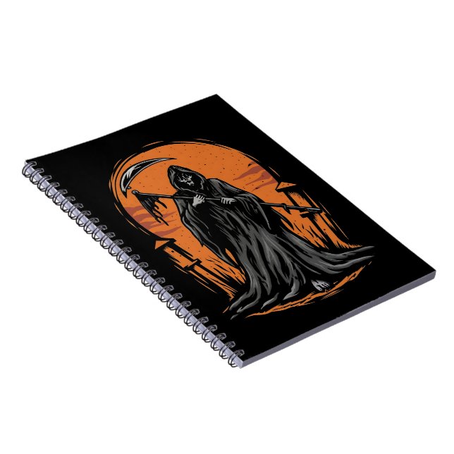 Cuaderno Grim Reaper Cartoon in Sunset Graveyard (Lado Derecho)