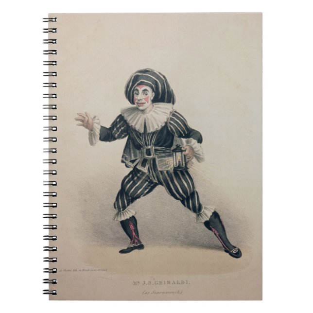 Cuaderno Grimaldi como Scaramouche, del dell'Ar de Commedia (Frente)