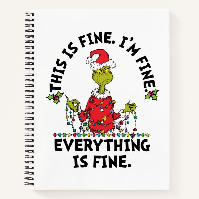 Cuaderno Grinch | Everything is Fine (Anverso)