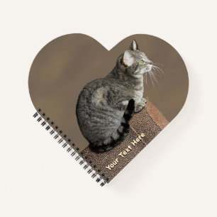 Cuaderno Gris ahumado gato de tabulación