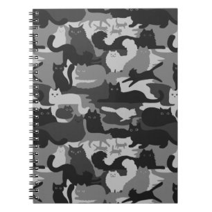 Cuaderno Gris Camuflaje Gris Gris Gatitos Gris Gatitos Camo